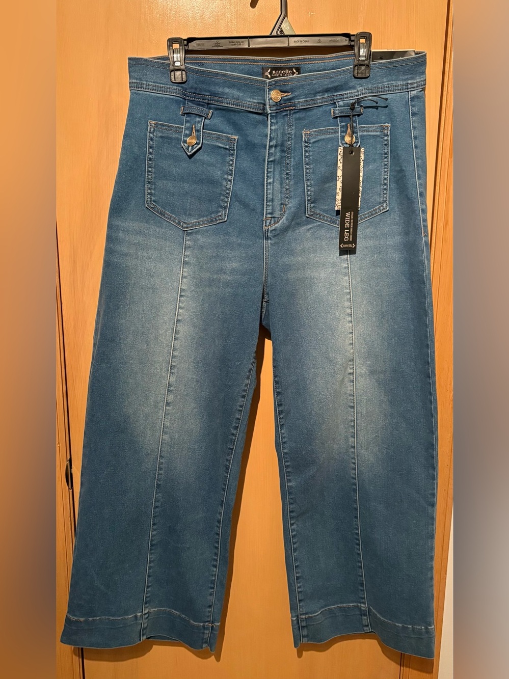 Nanette Lepore "Jolie" Super High Rise Wide Leg Jeans Women’s Size 16W NWT